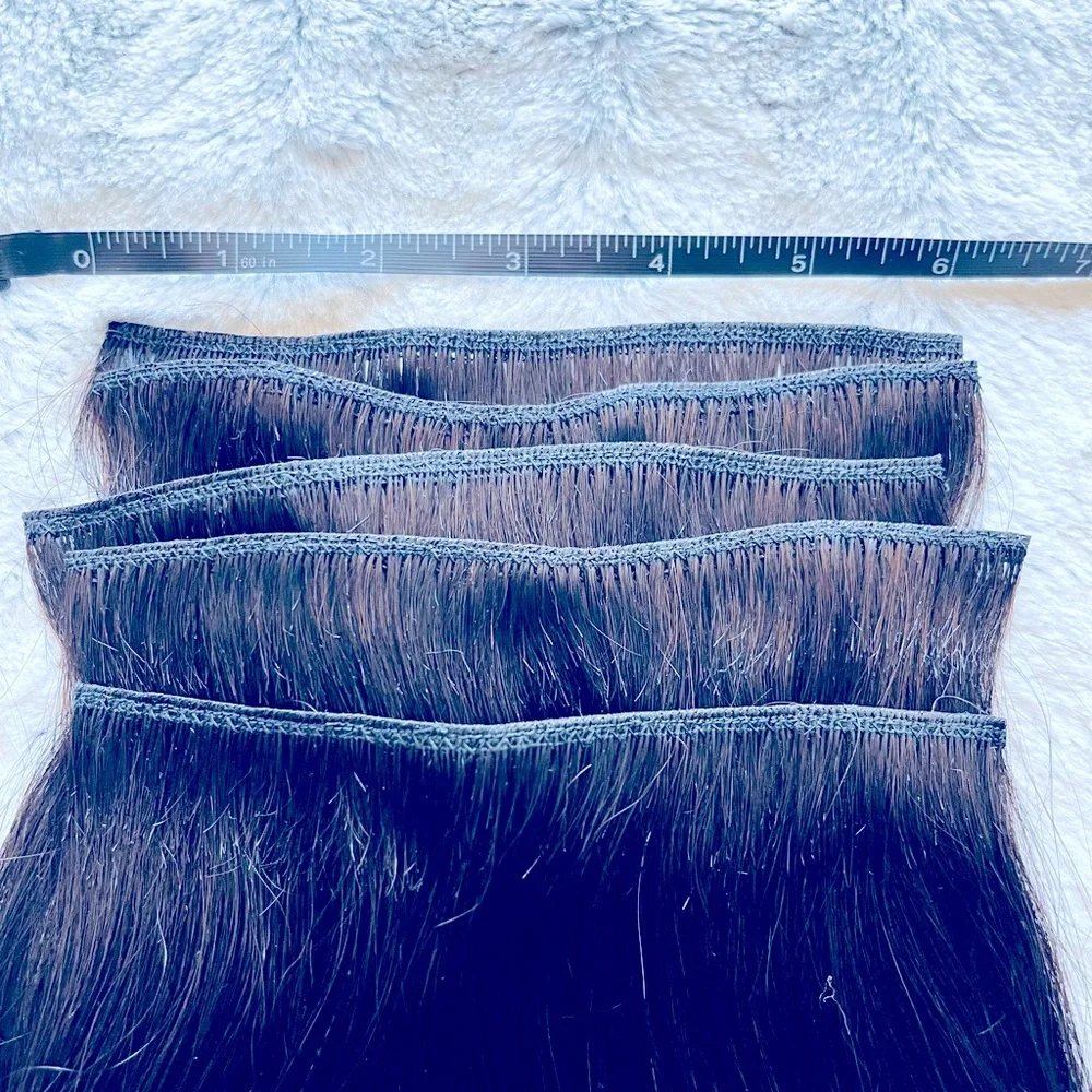 Hair extension, 100% Remy real human hair, black hair, 21 inches long